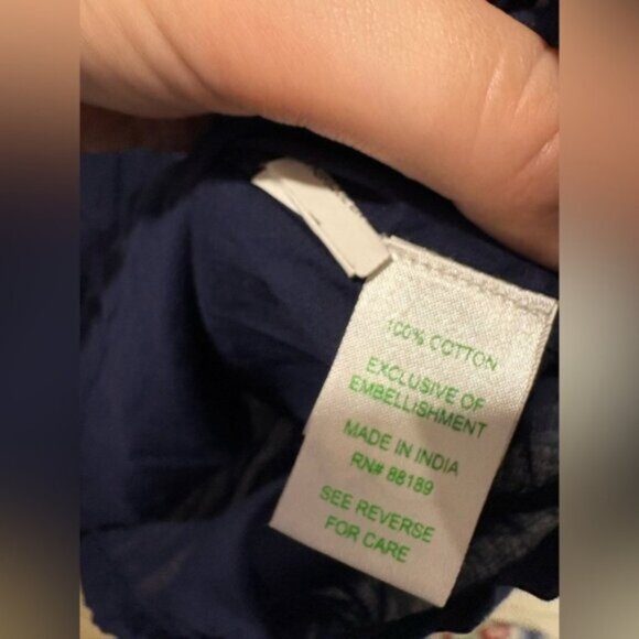 Lilly Pulitzer Navy Beaded Tunic - Picture 5 of 7